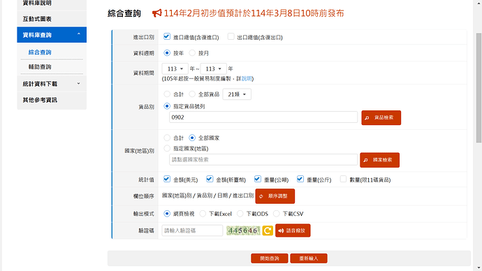 海關進出口統計：2024 茶葉進口 1