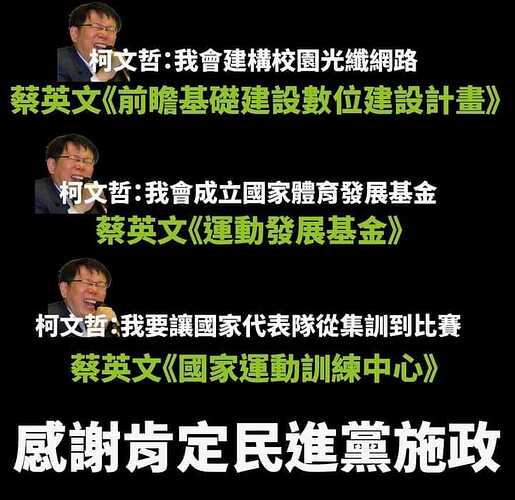 感謝肯定民進黨施政